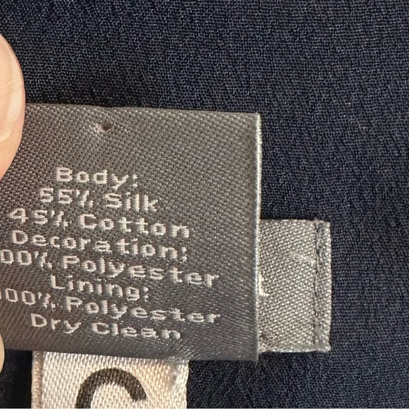 Ann Taylor Silk Lace Babydoll Dress Navy Sz 6 - Picture 8 of 10